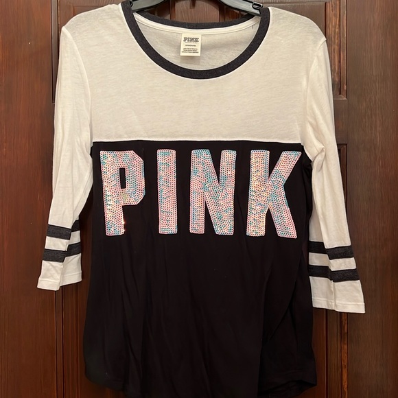 PINK Victoria's Secret Tops - Victoria Secret PINK Bling Long Sleeve Top